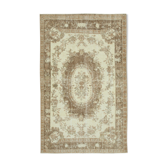 Hand-Knotted Antique Turkish Beige Carpet 175 cm x 276 cm - 36742