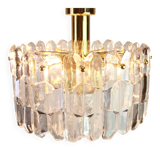 Murano glass light fixture in brass Palazzo, Kalmar, Austria, 1970s