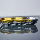 Brutalist pocket emptier by Art3, bronze and aluminum 1970, Spain