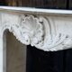 Louis XV style fireplace in Carrara marble, circa 1980.