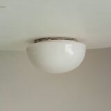 Vintage 60s ceiling light in milky white opaline