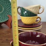 Set of cups and saucers Multicolor