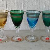 Murano multicolor liquor glasses