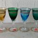Murano multicolor liquor glasses