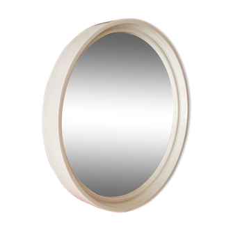 Miroir rond Gilac pour Prisunic plexi blanc  40cm