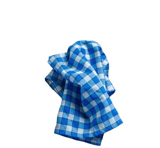 Serviette de table bistrot, carreaux bleus