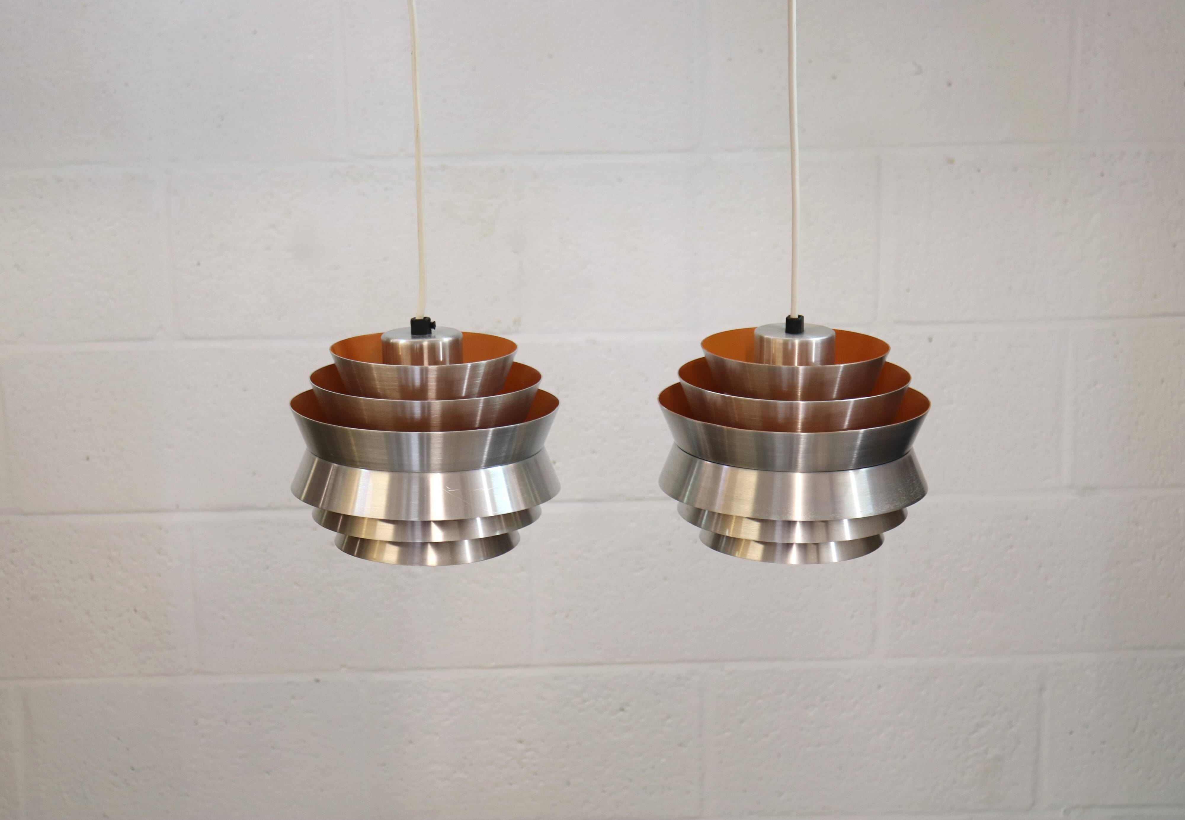Swedish pair of pendant lamps | carl thore pendel | 1970s