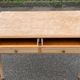 Louis XVI style presidential desk renovated in raw wood 120cm