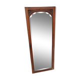 Beveled mirror on door