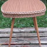 Coffee table in rattan osire and formica