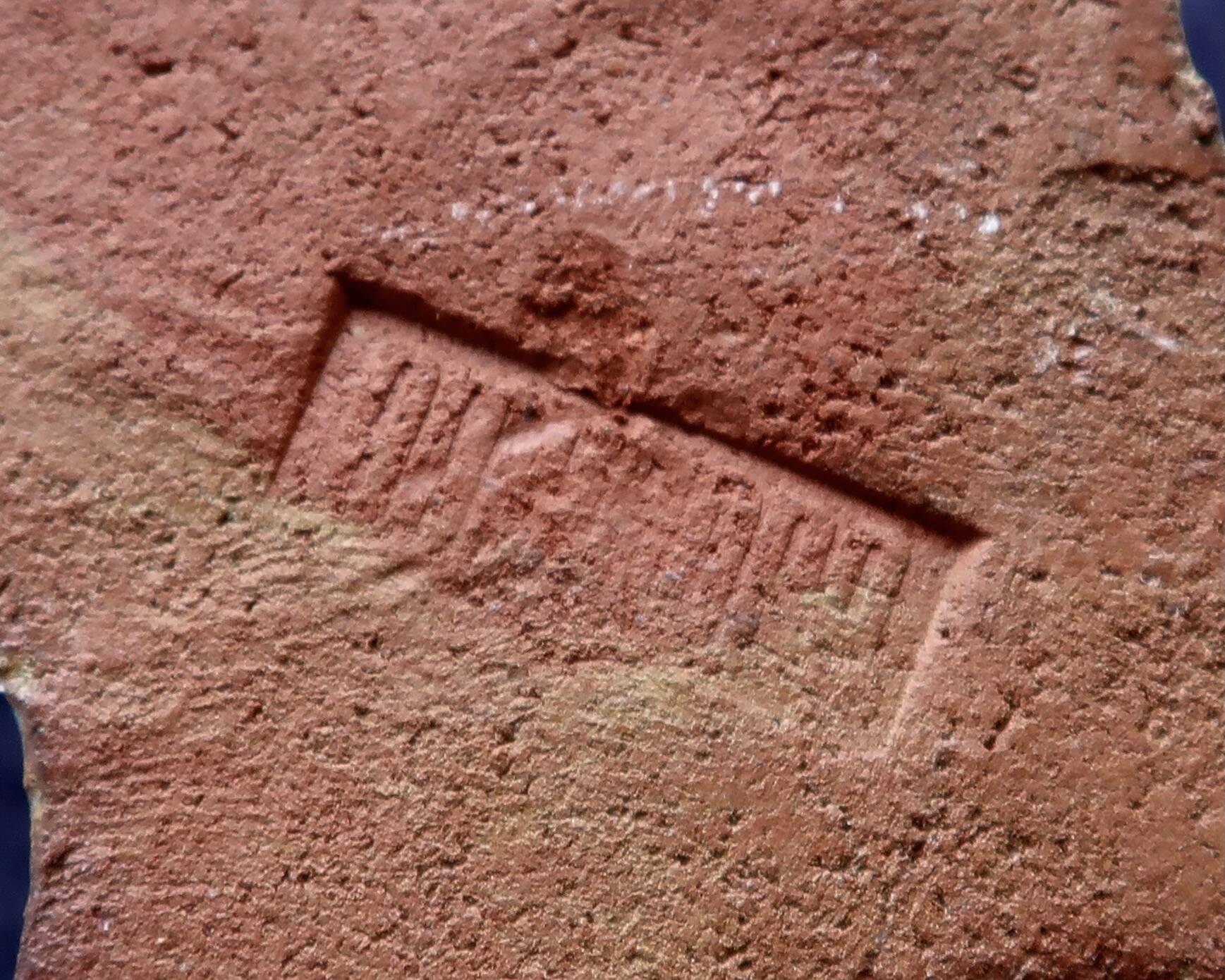 Pale blue ceramic wall cross signed Amphora, 1970s.