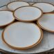 Lot de 6 assiettes à dessert Salins modèle "Tolosa" années 50-60