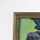 Pastel "Iris bleus" sur bois