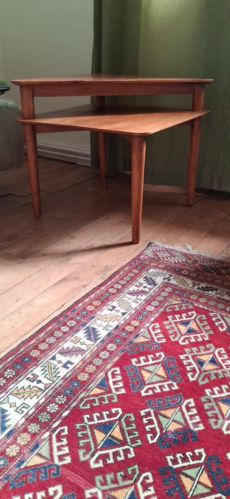 Scandinavian wooden coffee table, side table from the 1960s-1970s.