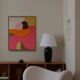 Dans tes bras , peinture couple 55x45cm