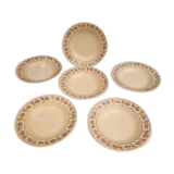 6 hollow plates Edith / New faience factory