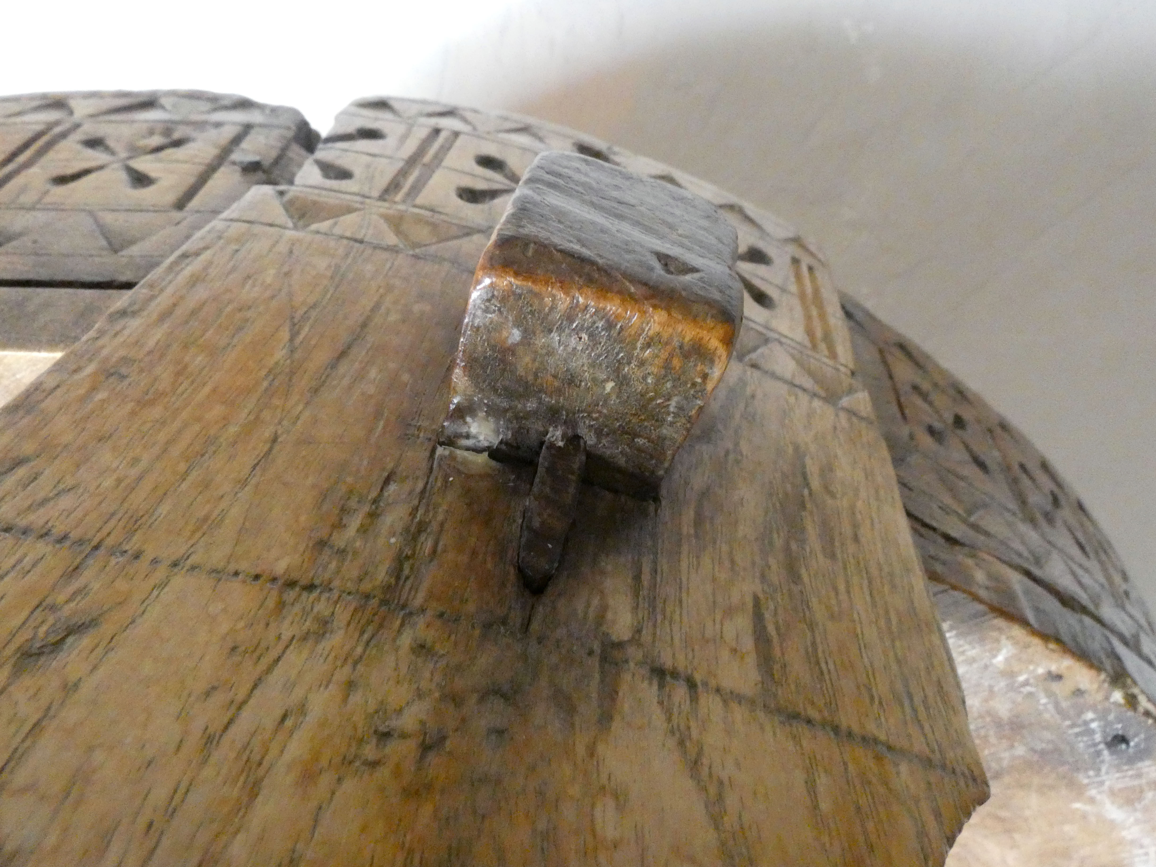 Indian coffee table chakki late 19th