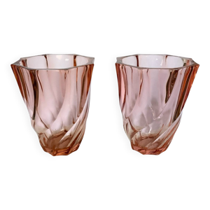 paire de vases en verre