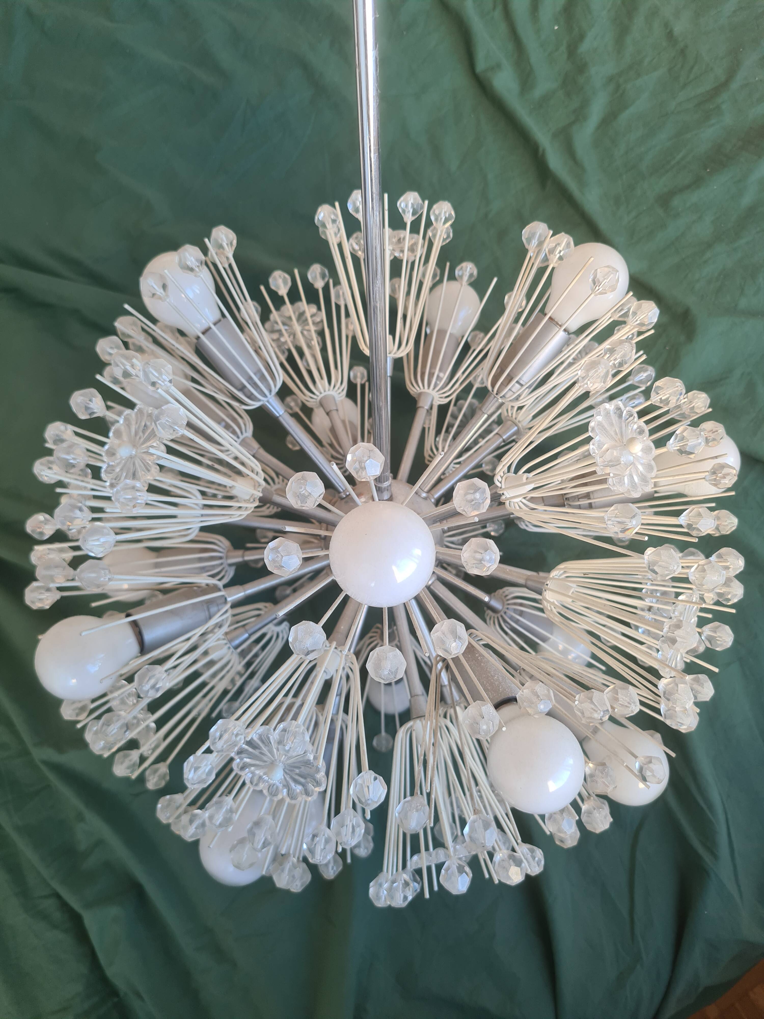 "Dandelion" or "Sputnik" chandelier, 1950s, designed by Emil Stejnar