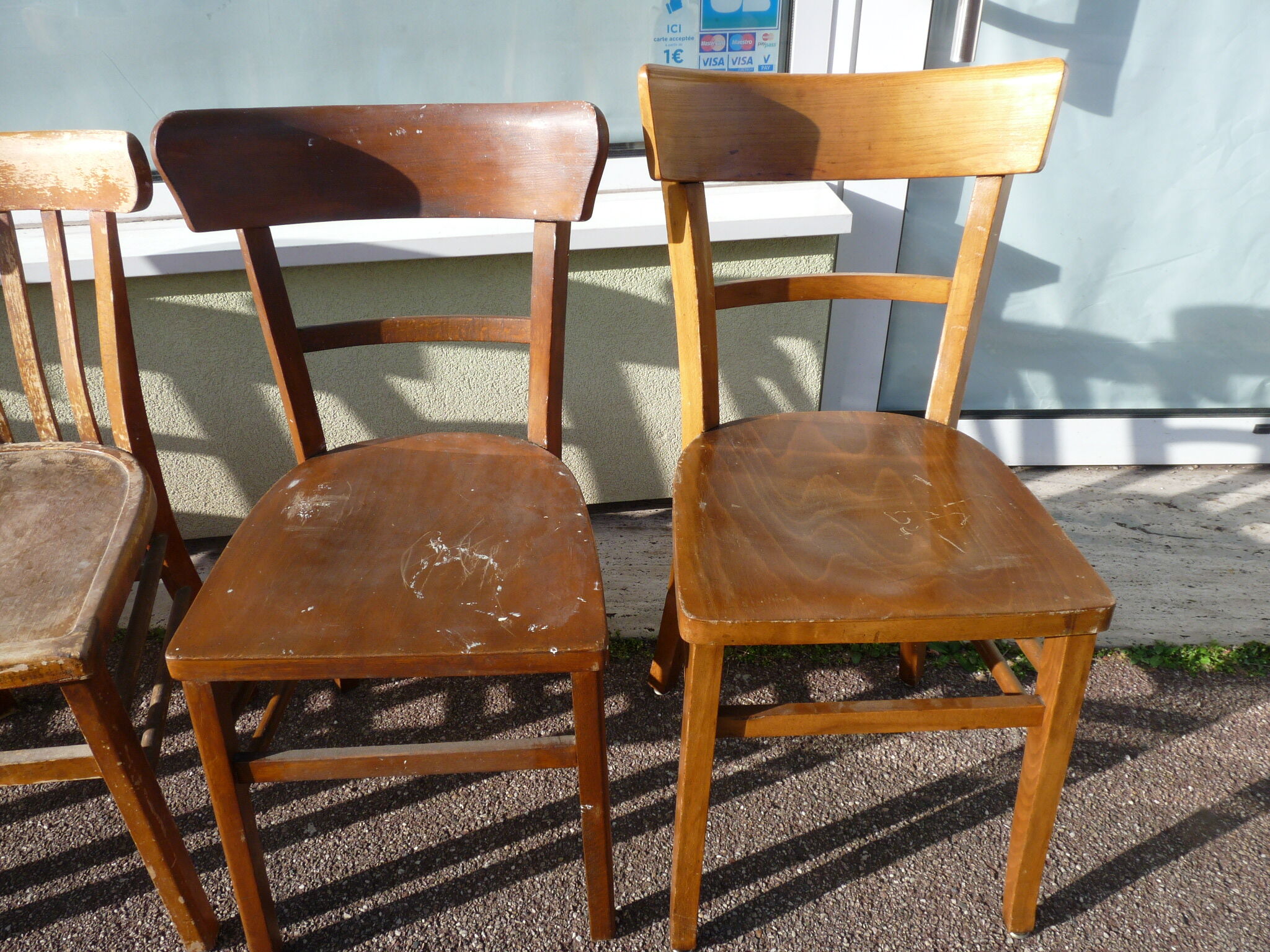 Lot de 6 chaises en bois de bistrot