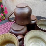 Set of 6 stoneware coffee cups