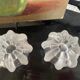 Set of 2 reversible molded glass candle holders