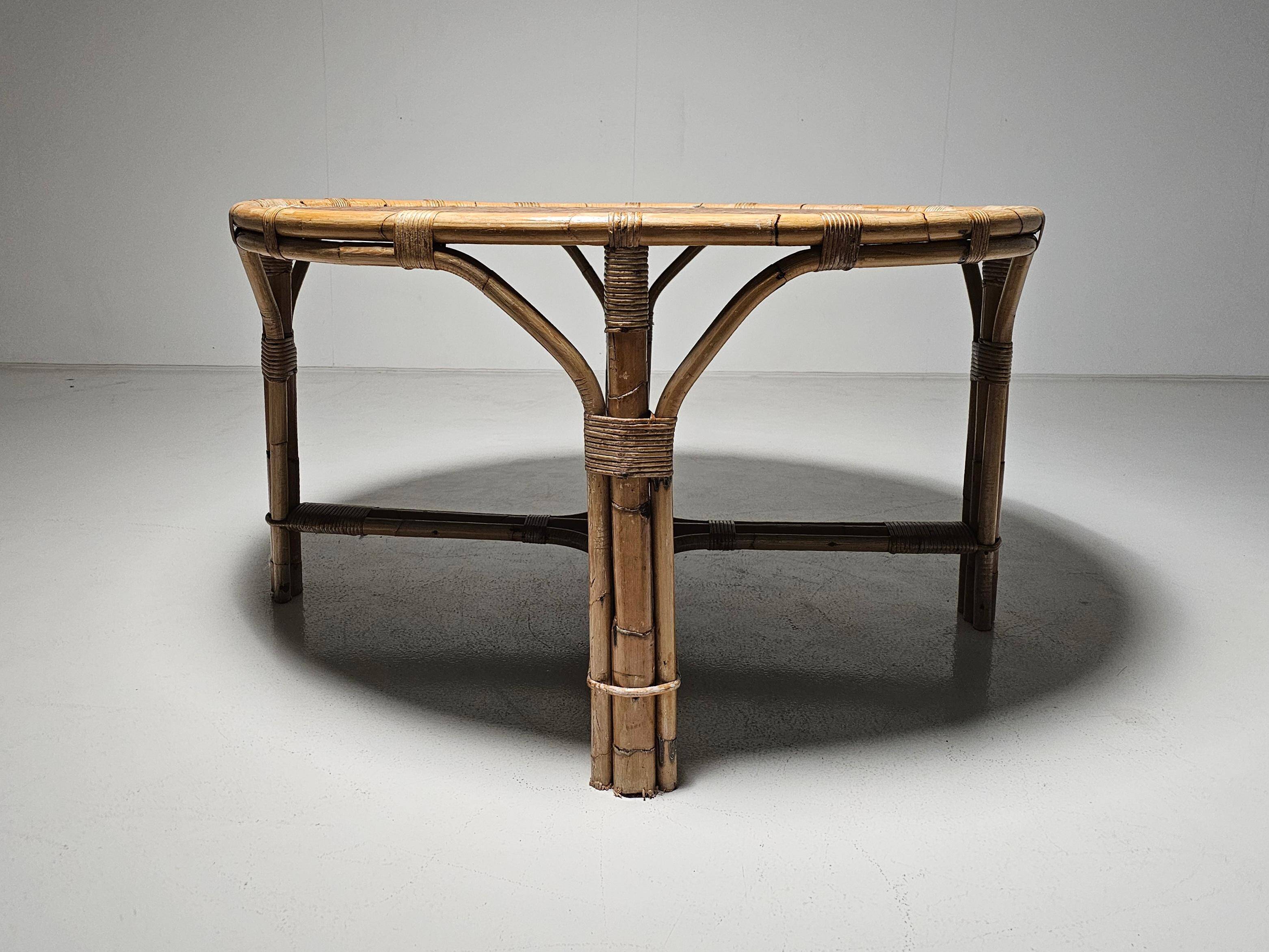 Dining table "patio" in bamboo, Italy, 1960s