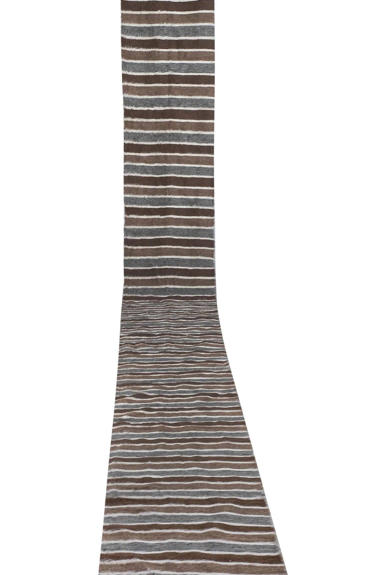 Vintage Turkish hallway rug 77x876 cm