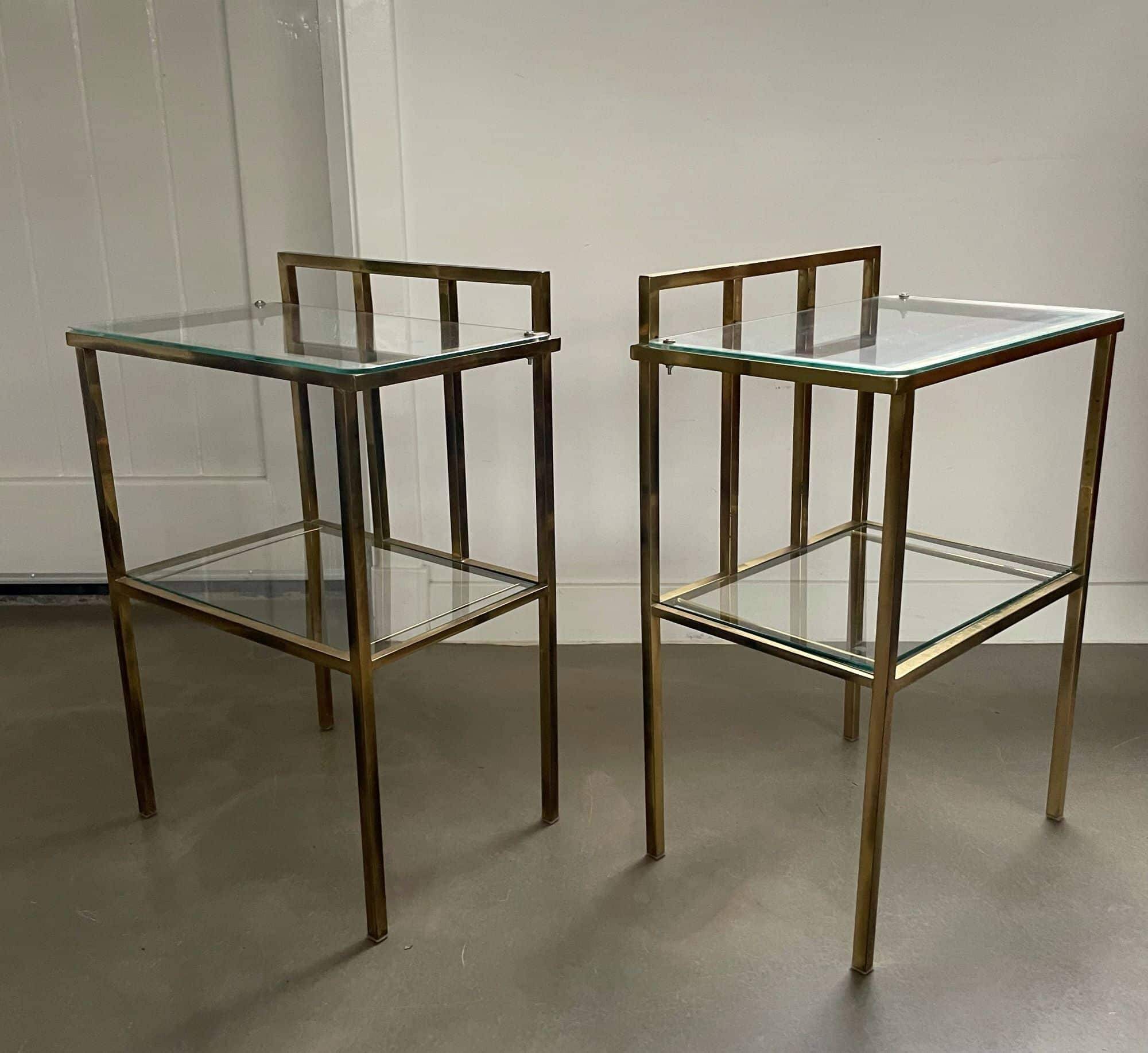 Set of two midcentury side tables, Marc Duplantier (attr.), France