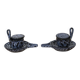Pair of covered ceramic vintage trembler cups