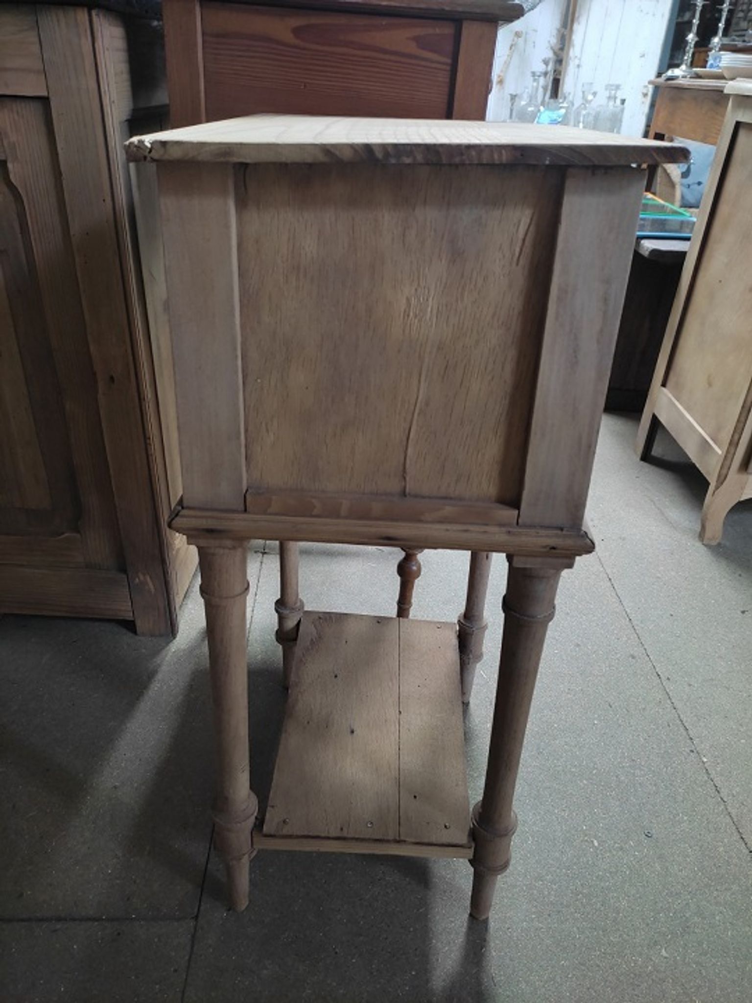 Solid wood bedside table ready to paint old vintage door flea marketspritdantan