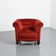 Paire de fauteuils en velours rouge, travail Art Déco, France, années 1920