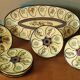 Service with oysters and shellfish in Quimper earthenware