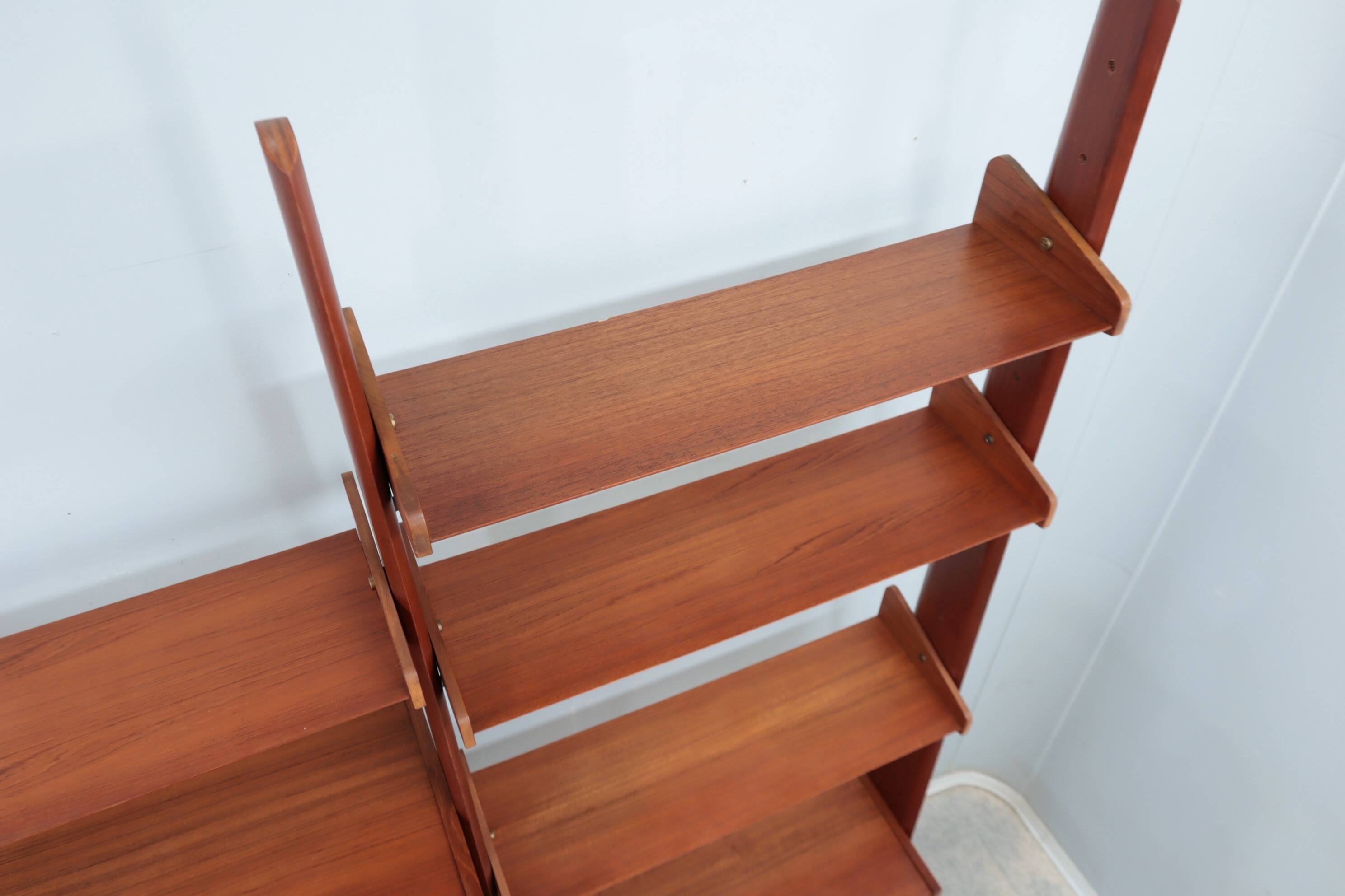 Mid century modular teak bookcase AV Arredamenti 1960s