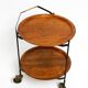 Folding Mid Century serving trolley with removable teak pagwood trays