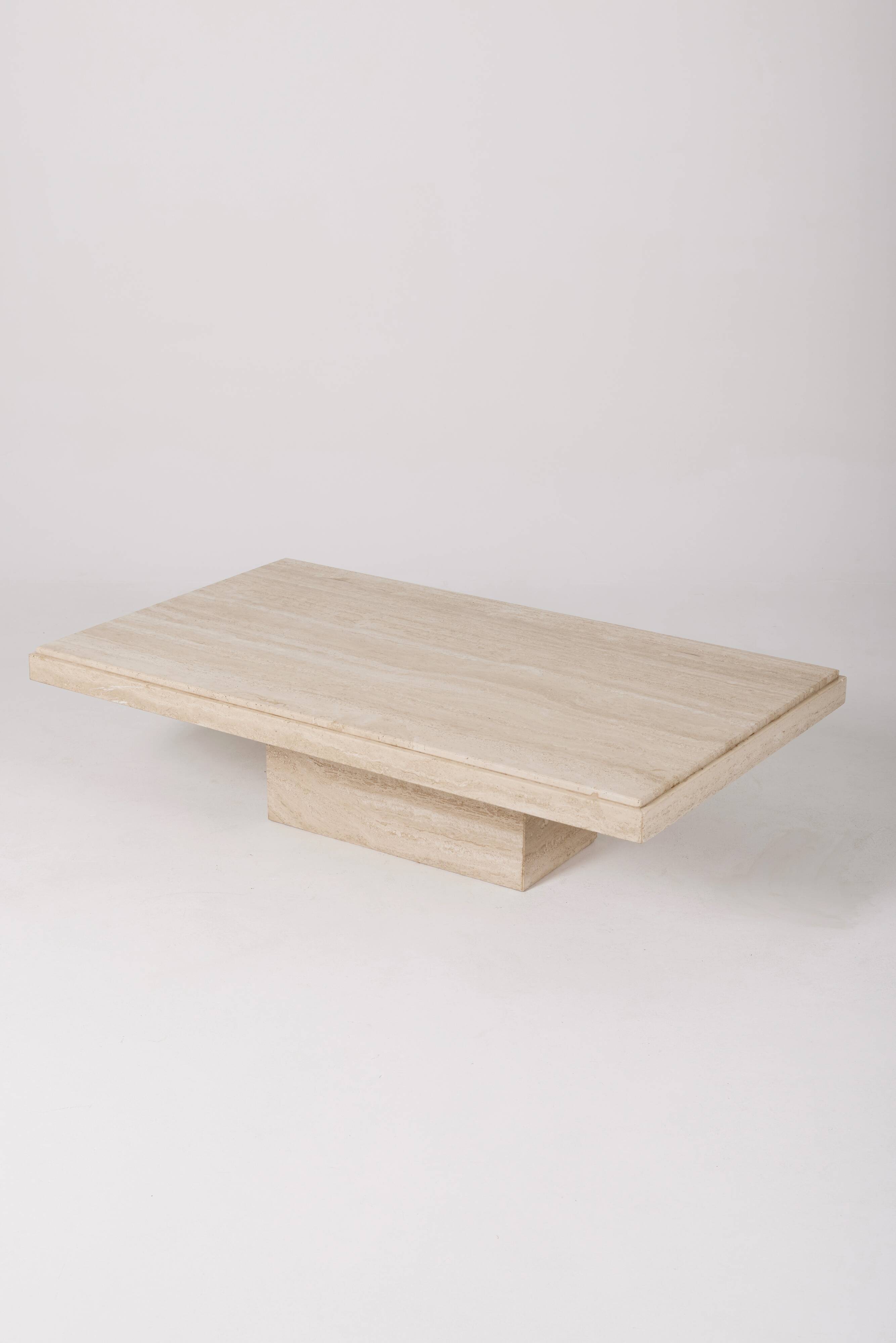 Travertine coffee table, 1970s
