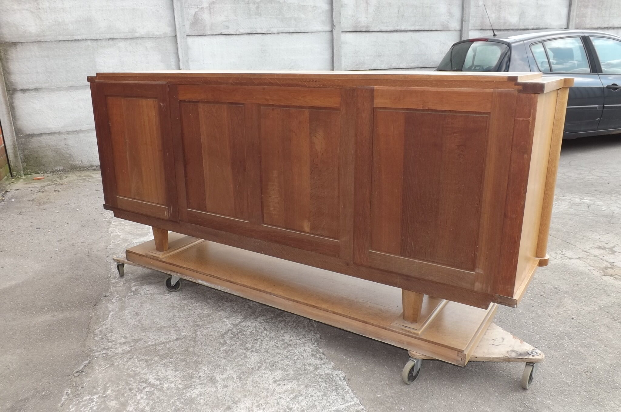 Sideboard fish oak 1940 art deco modernist Gaston