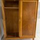 Vintage wardrobe with compass feet, sliding doors