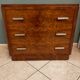 Commode art deco en noyer et ronce de noyer