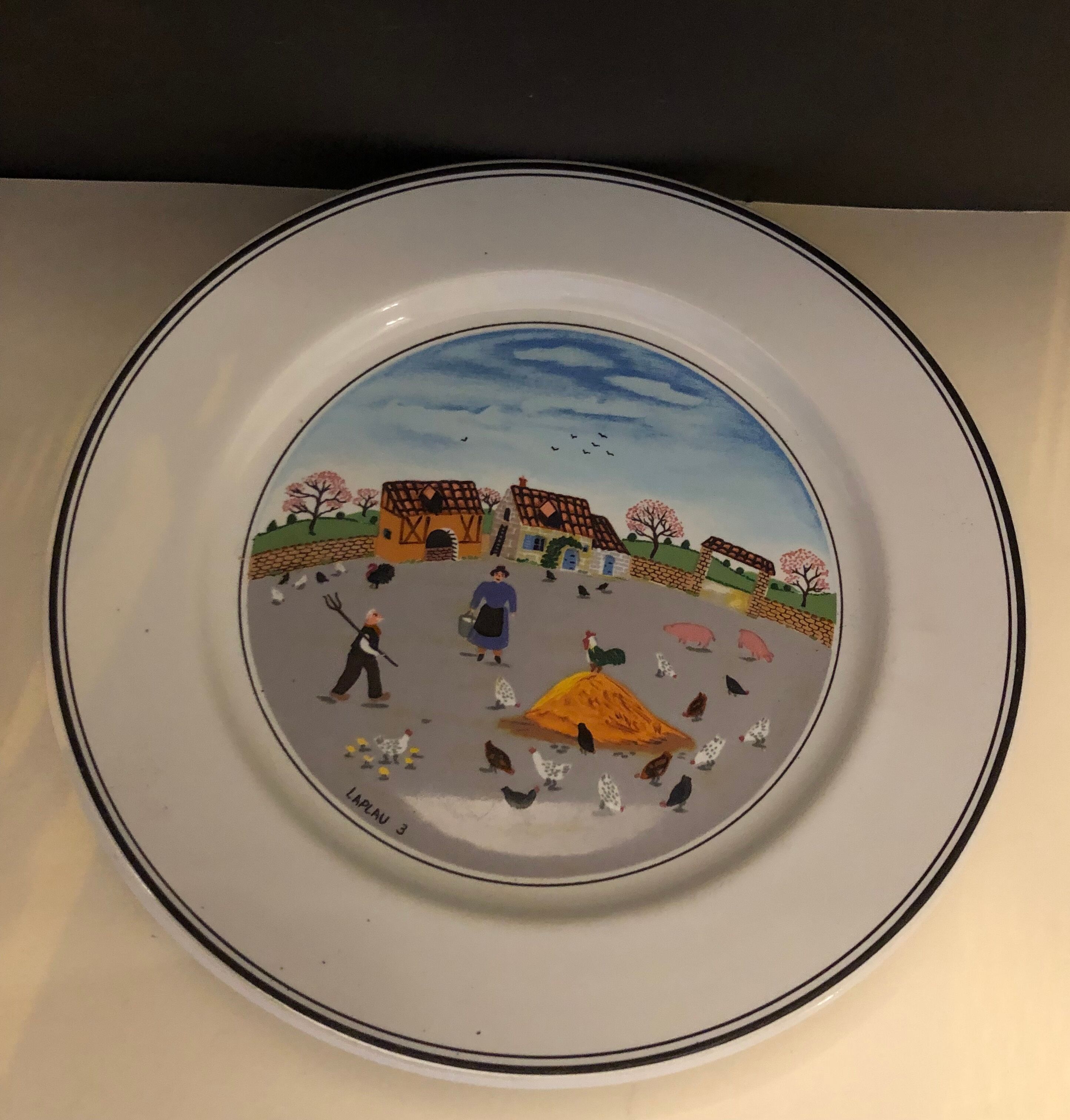 4 plates Villeroy and Boch naïve décor