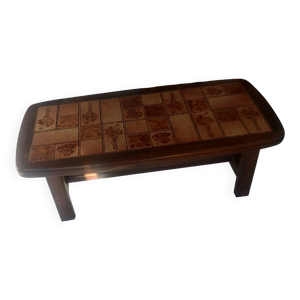 Table basse motif floral