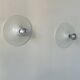Pair of vintage wall lights, white lacquered metal, Italy 1970.