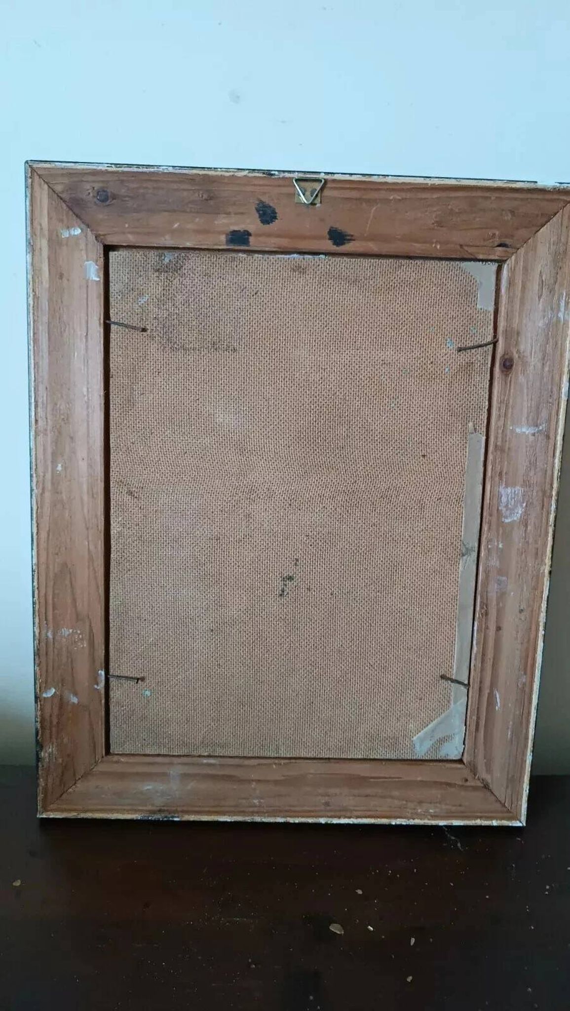 oil painting on hardboard signed Moretti