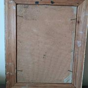 oil painting on hardboard signed Moretti