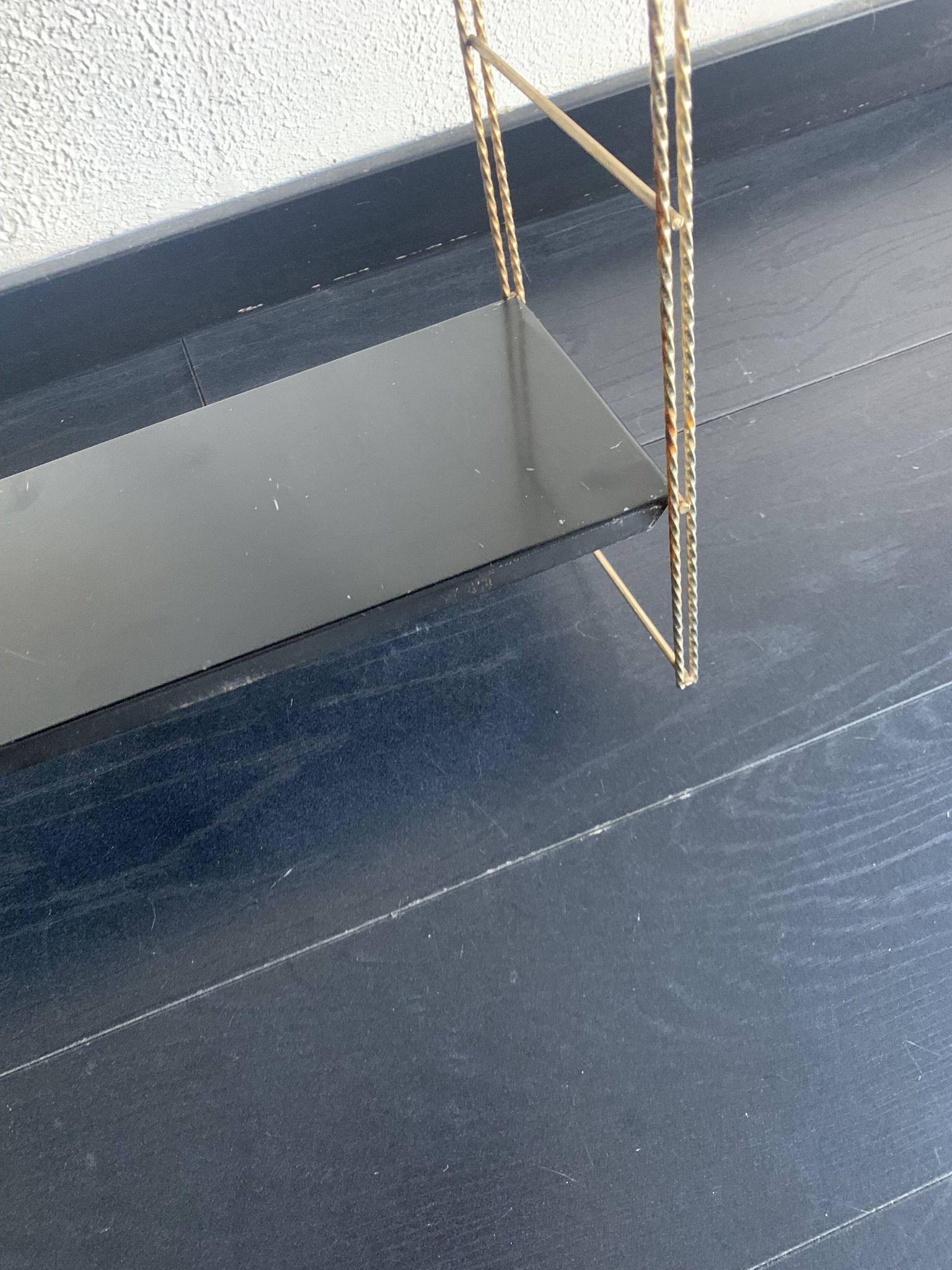 Etagère vintage 1960 String murale noir doré - 60 x 48 cm