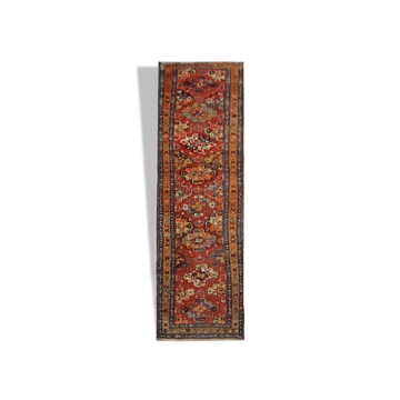 Handwoven antique turkmen runner 383x106cm