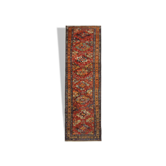 Handwoven antique turkmen runner 383x106cm