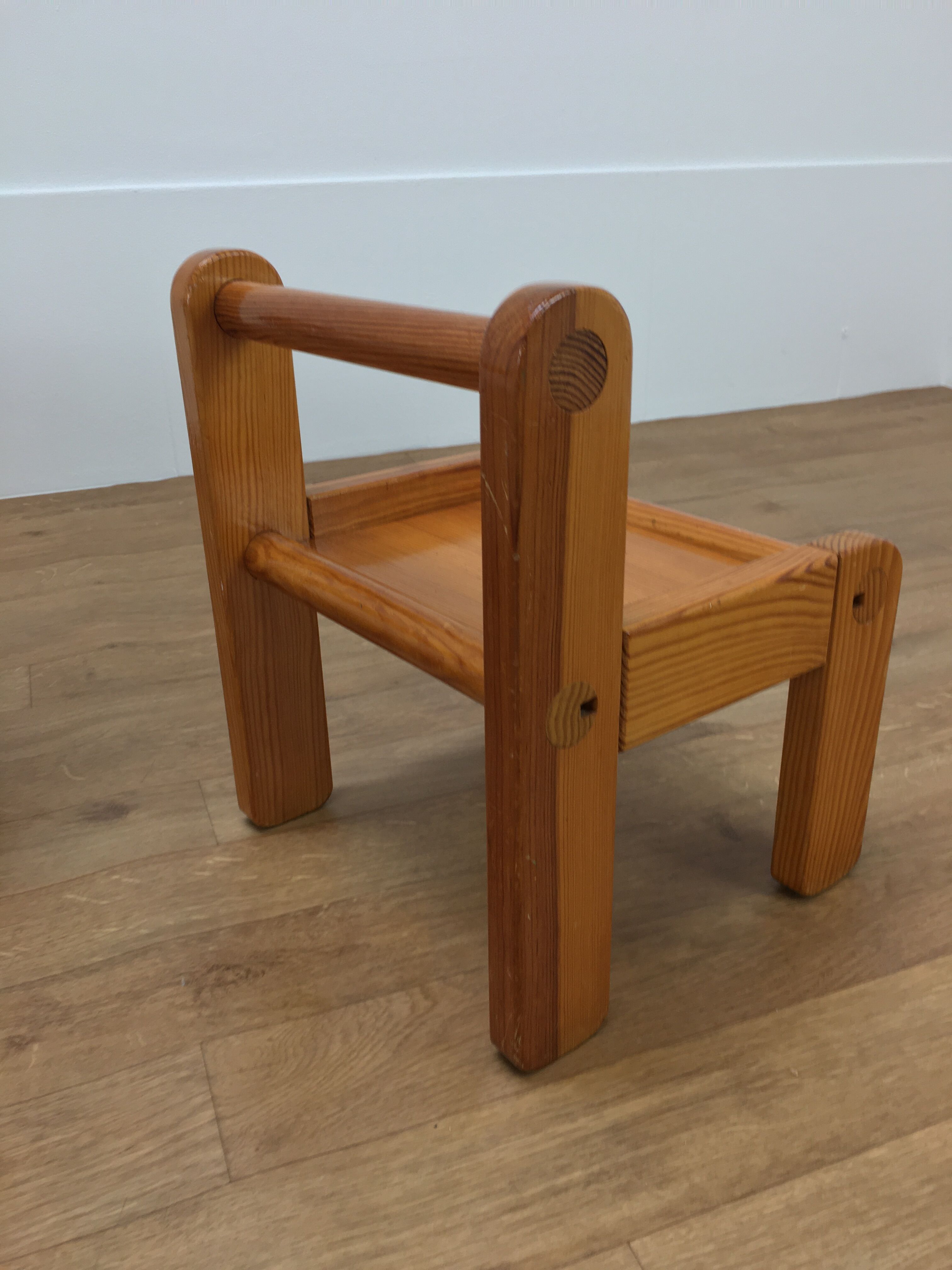 Baumann children's pine desk and chair, 1970