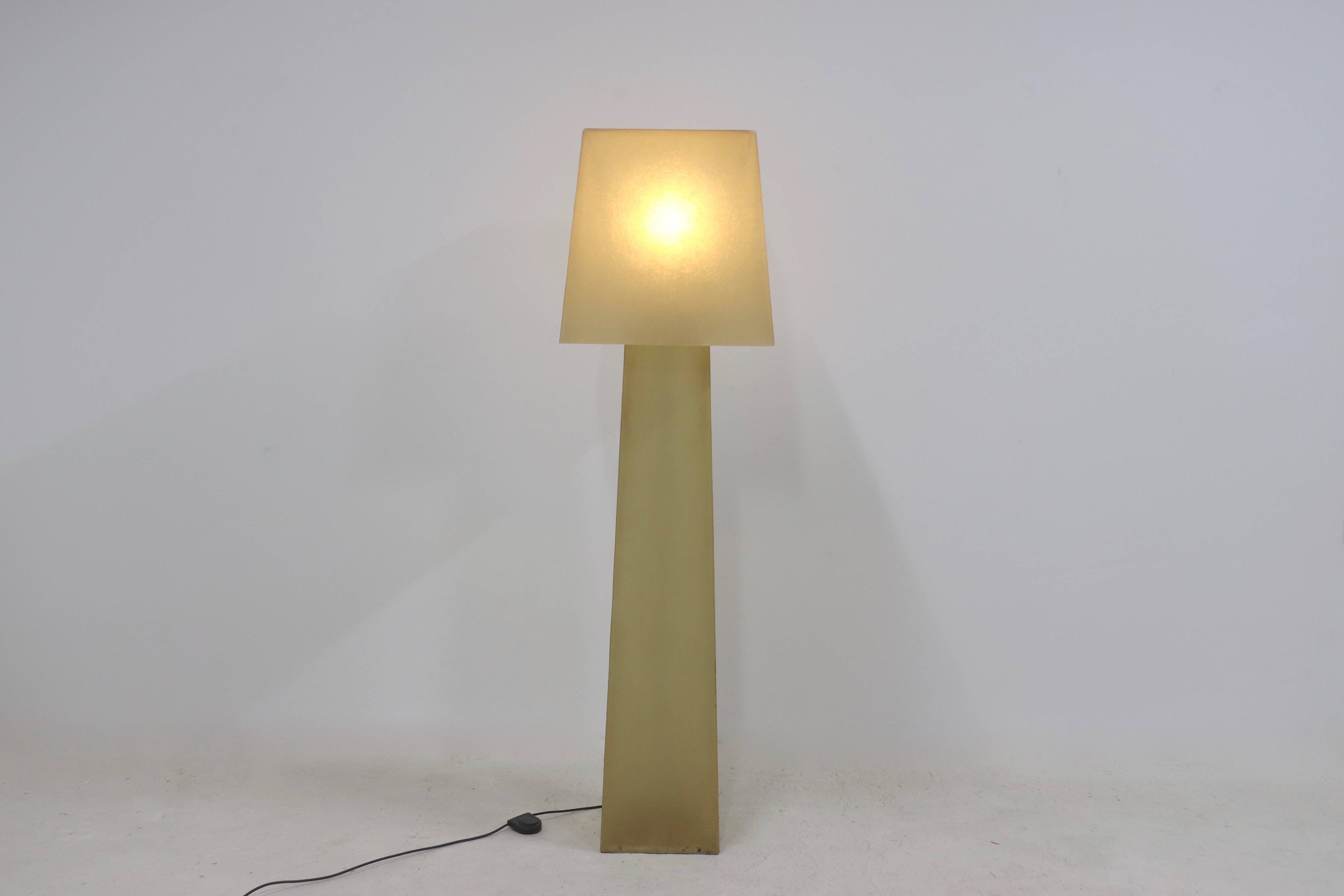 Large Decorative Fiberglass Floor Lamp 1980s