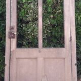Old glazed door 211.5x105.5cm and its entrance door frame.